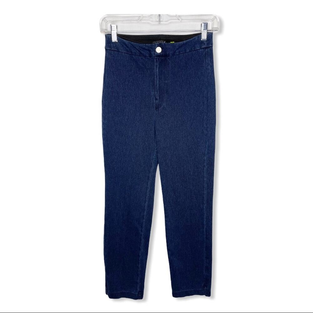 LYSSE / dark wash high rise jean leggings / XS